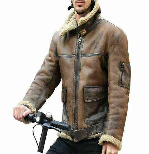Winter Men Lamb Wool Lined Leather Jacket Parka Outwear Coat Men Retro Fur Locomotive Jacket Zipper PU Leather Coat Warm 211111