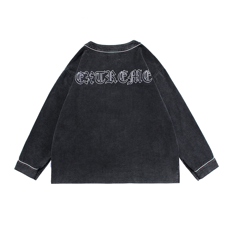 new 2021 harajuku letter embroidery corduroy jacket men and women single breasted oversize casual bomber jackets hip hop loose coat gaf7, Black;brown
new 2021 harajuku letter embroidery corduroy jacket men and women single breasted oversize casual bomber jackets hip hop loose coat gaf7, Black;brown
