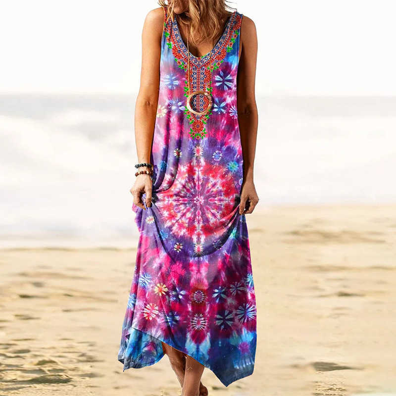 Vintage Print Sleeveless Maxi Dress Women Summer Sexy V Neck Casual Loose Beach Party Tank Long Vestidos Streetwear Female 210526, Blue
Vintage Print Sleeveless Maxi Dress Women Summer Sexy V Neck Casual Loose Beach Party Tank Long Vestidos Streetwear Female 210526, Blue