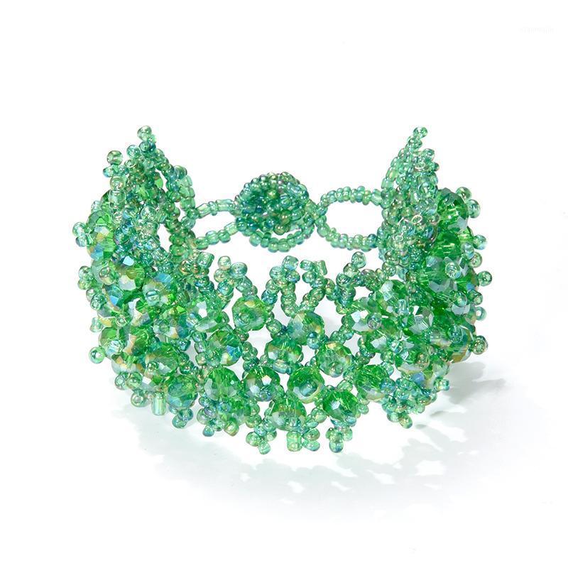 Beaded, Strands Boho Elastic Bracelet For Women Tiny Beaded Big Crystal Glass Handmade Weave Adjustable Bracelets Femme Jewelry Pulseras Muj 
Beaded, Strands Boho Elastic Bracelet For Women Tiny Beaded Big Crystal Glass Handmade Weave Adjustable Bracelets Femme Jewelry Pulseras Muj