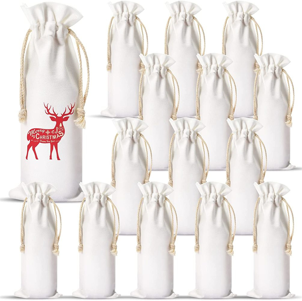 NEW!!! Wine Bottle Bag with Drawstring Sublimation Blank Wine Bag Polyester Heat Transfer DIY Bag for Christmas Wholesale 
NEW!!! Wine Bottle Bag with Drawstring Sublimation Blank Wine Bag Polyester Heat Transfer DIY Bag for Christmas Wholesale