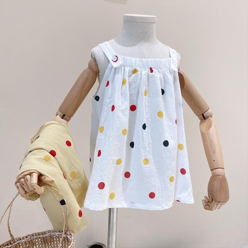 Children Spring And Summer Girl Dresses Girls Sling Korean A Line Color Dot Baby Cotton Vest Casual Cloth, Red;yellow
Children Spring And Summer Girl Dresses Girls Sling Korean A Line Color Dot Baby Cotton Vest Casual Cloth, Red;yellow