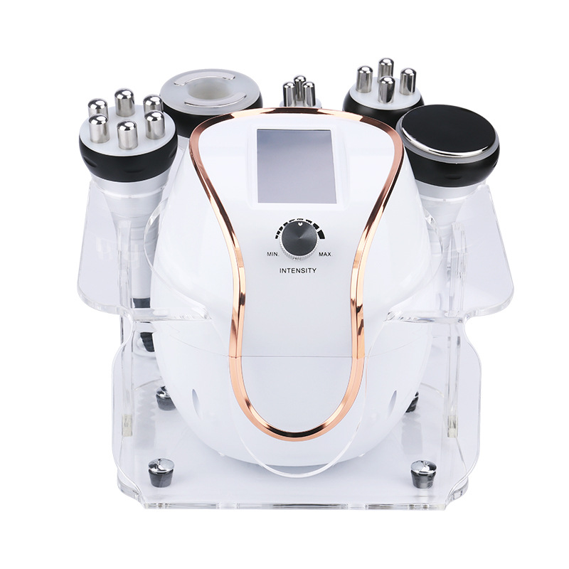 Portable 5 In1 RF 40K ultrasonic face lifting machine body slimming cavitation radio frequency shaping slim Device