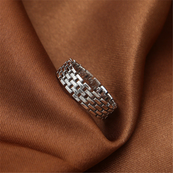 High quality 925 sterling silver braided band rings American Europe antique handmade designer punk Luxury jewelry accessories