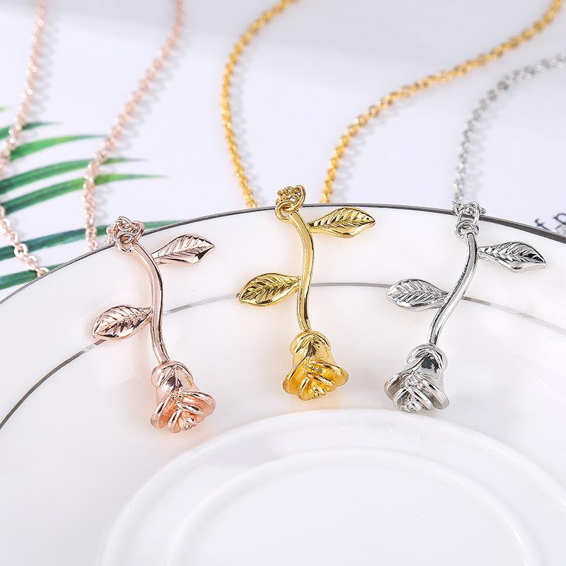 Pendant Necklaces Pink Gold Rose Necklace Delicate Enchanted Charm Inspired Dainty Statement Choker Jewelry For Women
Pendant Necklaces Pink Gold Rose Necklace Delicate Enchanted Charm Inspired Dainty Statement Choker Jewelry For Women
