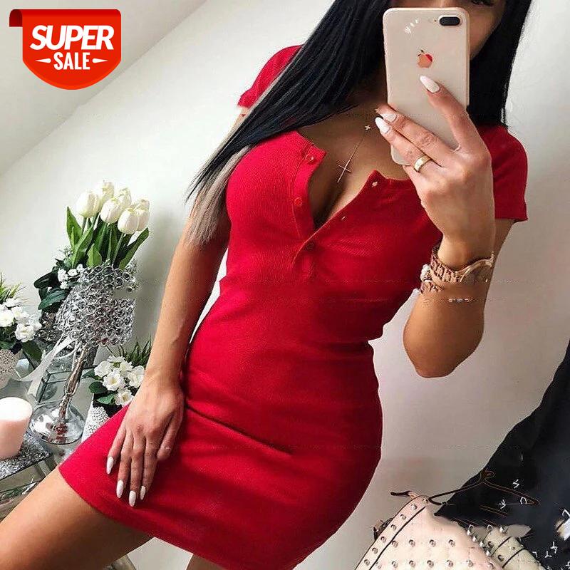 Summer Dress 2020 Fall Women Sexy Casual Knit Sheath Mini Dresses Ladies Solid V Neck Chest Button Short Sleeve Bodycon Dress #Kz9M, Black;gray
Summer Dress 2020 Fall Women Sexy Casual Knit Sheath Mini Dresses Ladies Solid V Neck Chest Button Short Sleeve Bodycon Dress #Kz9M, Black;gray