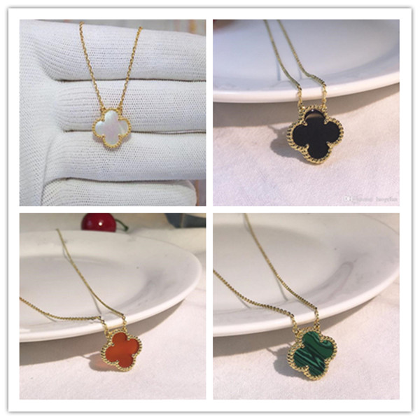2021 Fashion Jewelry Necklace Black and White Red Green Four Leaf Flower Shell Agate 925 Silver 18k Gold Necklace diamond clover Buckle
2021 Fashion Jewelry Necklace Black and White Red Green Four Leaf Flower Shell Agate 925 Silver 18k Gold Necklace diamond clover Buckle