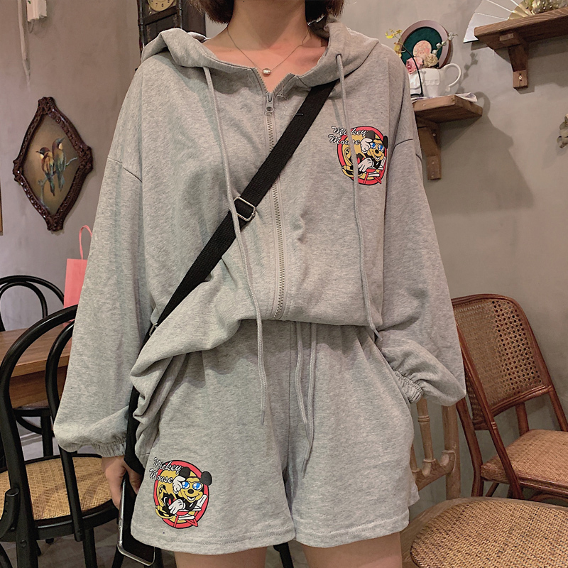 2021 Cotton Cartoon Bae Printing Zip Up Hoodies Coat and Shorts Women Two Piece Set Loose Casual Sport Streetwear Girls Wubp, Beige
2021 Cotton Cartoon Bae Printing Zip Up Hoodies Coat and Shorts Women Two Piece Set Loose Casual Sport Streetwear Girls Wubp, Beige