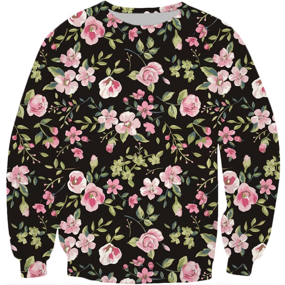 Beautiful rose / peony flower 3D All Over Printed Sweatshirt Men/Women Harajuku floral Long sleeve sweatshirt Casual Pullover 201020