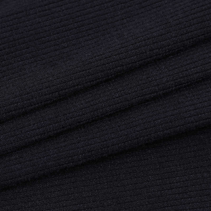 Colysmo Ribbed Knit Black Dress Backless Ruched Sleeveless Single Breasted Halter Women Sexy Casual Elegant Party Robe 210527