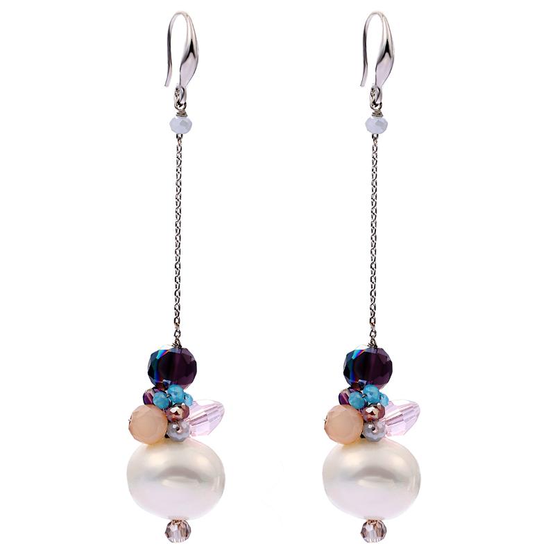 Dangle & Chandelier Handmade Long Chains Earrings Crystal And Pearls Silver Plated French Ear Hook Fashion Jewelry 4156
Dangle & Chandelier Handmade Long Chains Earrings Crystal And Pearls Silver Plated French Ear Hook Fashion Jewelry 4156