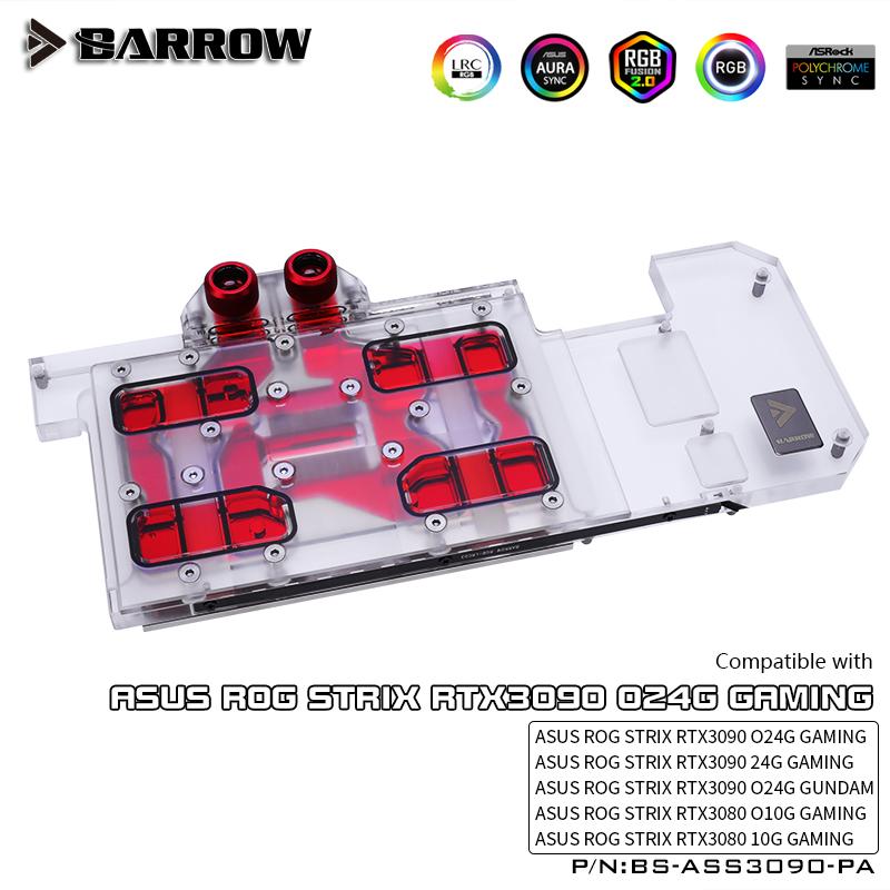 BARROW Full coverage Water Block use for ASUS ROG STRIX RTX 3090/3080 GAMING GPU Card Support Original Backplate 5V Header A-RGB
BARROW Full coverage Water Block use for ASUS ROG STRIX RTX 3090/3080 GAMING GPU Card Support Original Backplate 5V Header A-RGB