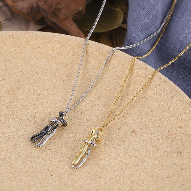 Pendant Necklaces European And American Fashion Couple Alloy Necklace Female Creative Valentine's Day Double Hug Two-color Jewelr
Pendant Necklaces European And American Fashion Couple Alloy Necklace Female Creative Valentine's Day Double Hug Two-color Jewelr