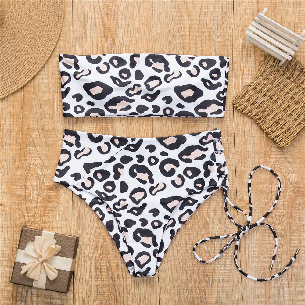 Sexy Bikini Push Up High Waist Bikini Push Up Leopard Elastic Band Swimsuit Sexy Biquini With Adjustable Strap Swimwear Women