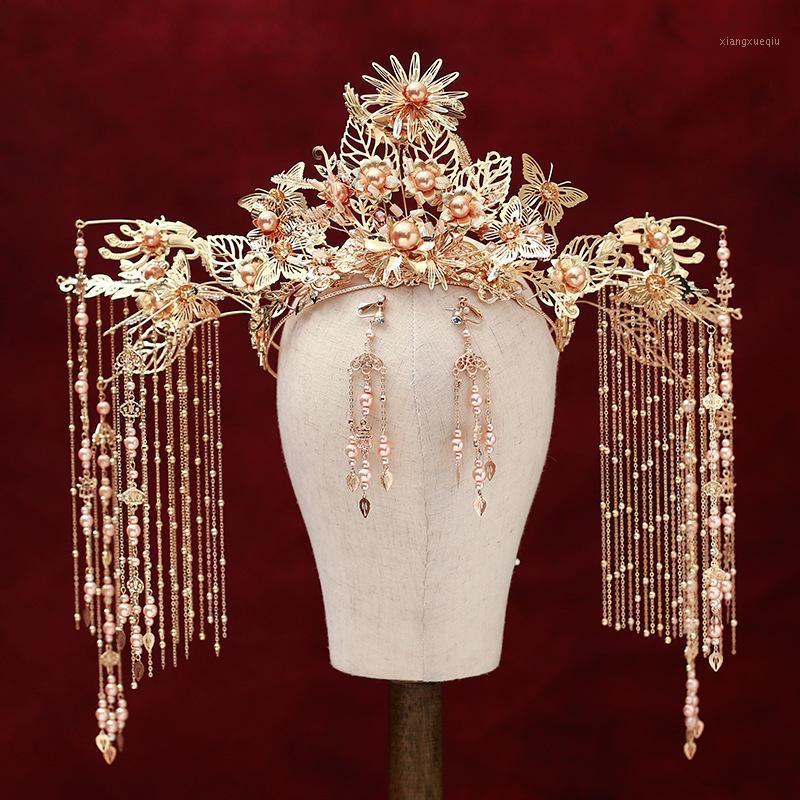 Hair Clips & Barrettes Luxury Golden Chinese Style Dragon And Phoenix Tiara Bridal Headwear Elegant Crown Vintage Tassel Wedding Jewelry, Golden;silver
Hair Clips & Barrettes Luxury Golden Chinese Style Dragon And Phoenix Tiara Bridal Headwear Elegant Crown Vintage Tassel Wedding Jewelry, Golden;silver