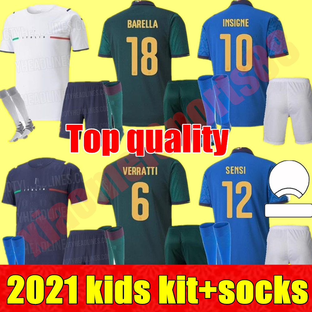 ITALY soccer Jersey 2021 BARELLA SENSI INSIGNE 21 22 Renaissance CHIELLINI BERNARDESCHI football shirts kids kit child youth uniforms, Away+european cup patch
ITALY soccer Jersey 2021 BARELLA SENSI INSIGNE 21 22 Renaissance CHIELLINI BERNARDESCHI football shirts kids kit child youth uniforms, Away+european cup patch