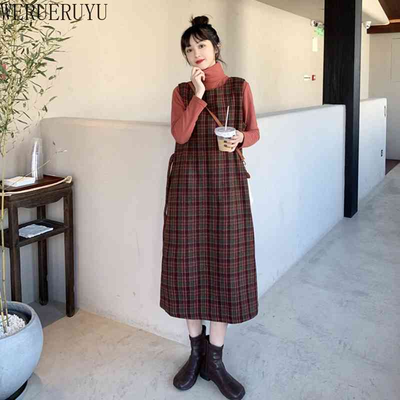 WERUERUYU Autumn Winter Sleeveless Dress Women's clothing Fashion Casual Plaid Dress Large size Woolen Vest Dress 210608, Photo color
WERUERUYU Autumn Winter Sleeveless Dress Women's clothing Fashion Casual Plaid Dress Large size Woolen Vest Dress 210608, Photo color