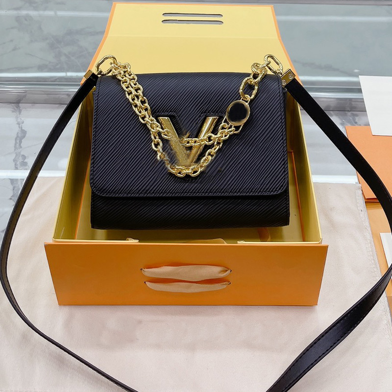 Twist Belt Handbag Crossbody Bag Grained Leather Shoulder Bags Gold Chain Adjustable Removable Strap Inside Pocket Flap Handbags Purse, Just box
Twist Belt Handbag Crossbody Bag Grained Leather Shoulder Bags Gold Chain Adjustable Removable Strap Inside Pocket Flap Handbags Purse, Just box
