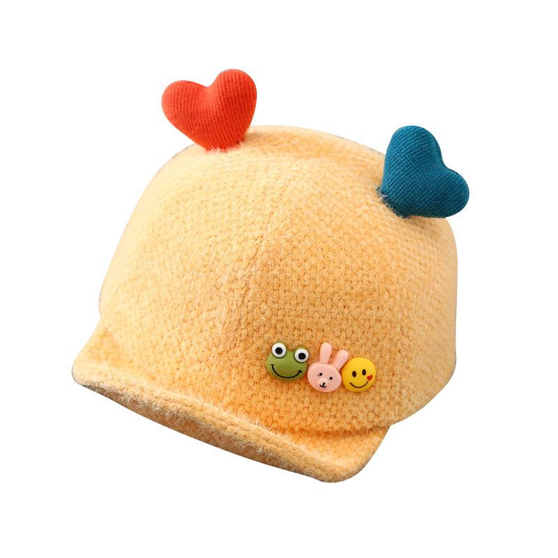Caps & Hats Autumn And Winter Peaked Cap For Boys Girls Baby Hat Treasure Cute Love Thick Korean Accessories 6-24 Months, Yellow 
Caps & Hats Autumn And Winter Peaked Cap For Boys Girls Baby Hat Treasure Cute Love Thick Korean Accessories 6-24 Months, Yellow
