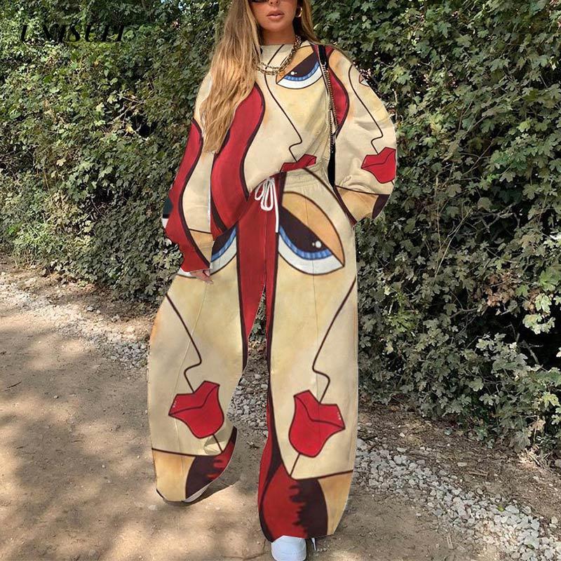 Women's Two Piece Pants Women Fashion Tie Dye Print Sets Long Sleeve O Neck Pullovers Drawstring Loose Trouser Suit 2022 Oversized Tracksuit, White
Women's Two Piece Pants Women Fashion Tie Dye Print Sets Long Sleeve O Neck Pullovers Drawstring Loose Trouser Suit 2022 Oversized Tracksuit, White