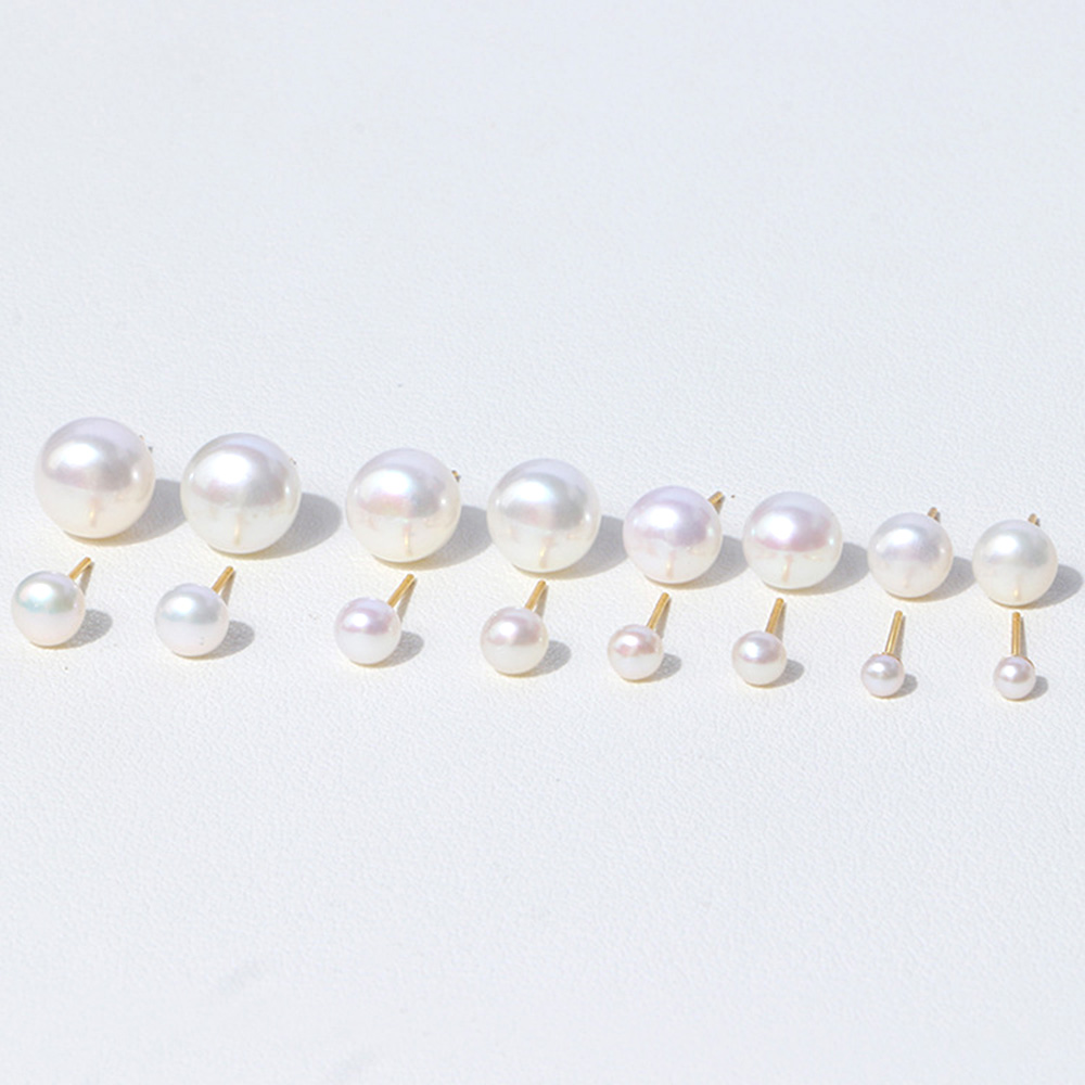 S925 Sterling Silver Pearl Stud Earring Prevent Allergy Earrings for Women Gril Gift Freshwater Natural Pearls