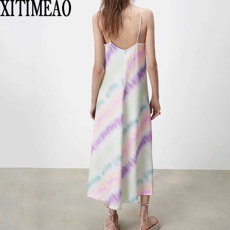 Za Women Sexy Suspenders Low Chest Open Back Side V Neck Retro Tie Dye Printing Dress Suspender Party Skirt XITIMEAO 210604, As picture
Za Women Sexy Suspenders Low Chest Open Back Side V Neck Retro Tie Dye Printing Dress Suspender Party Skirt XITIMEAO 210604, As picture