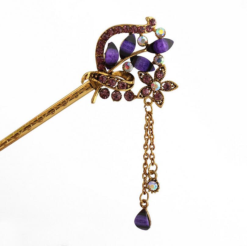 Epecket DHL The new palace women's headdress hairpin tassel step shaker DAFZ030 Hair Jewelry Hairpins