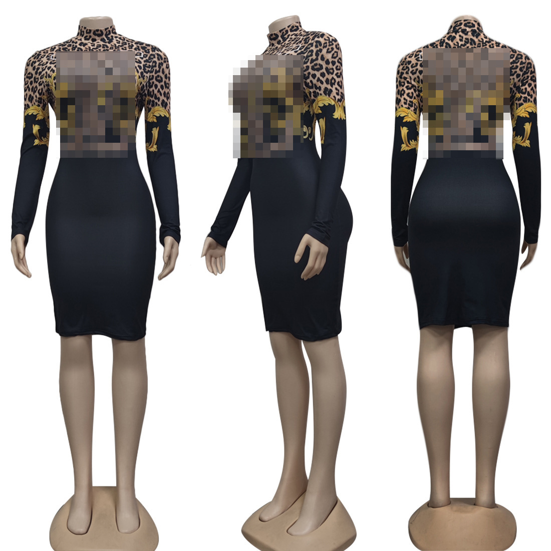 Sexy Mini Dresses Women Skinny Long Sleeve Above Knee Streetwear Leopard Print Dress Party S-2XL, Black;gray
Sexy Mini Dresses Women Skinny Long Sleeve Above Knee Streetwear Leopard Print Dress Party S-2XL, Black;gray