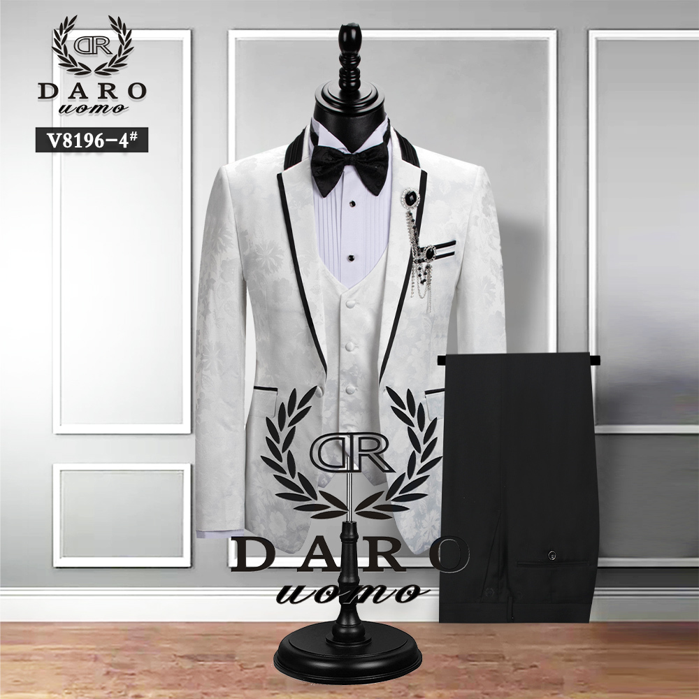Men Suit Bridegroom Wedding Tuxedo New Style Blazer Pattern Jacket Vest Pant 3 Piece Slim Fit Black Gold White Royalblue Custom 201124