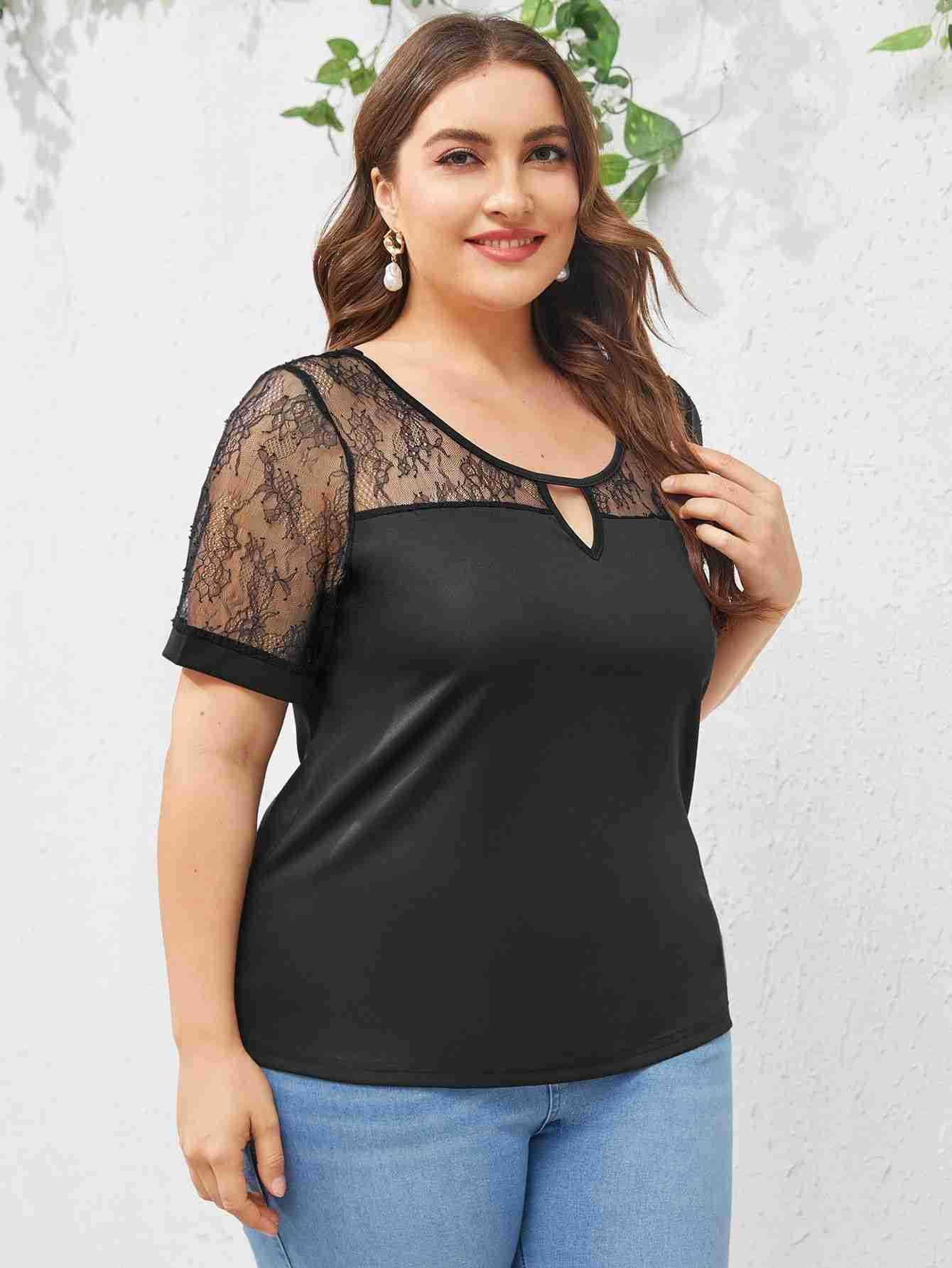 Women's Plus Size T-Shirt Pure Color Long-sleeved Knitted Temperament Black Round Neck Short-sleeved High-neck Tee European And American
Women's Plus Size T-Shirt Pure Color Long-sleeved Knitted Temperament Black Round Neck Short-sleeved High-neck Tee European And American
