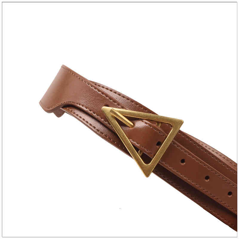 Triangular Buckle Waist Closure Women's Leather Decorative Suit Coat in Fashion with Skirt Summer Wide Belt