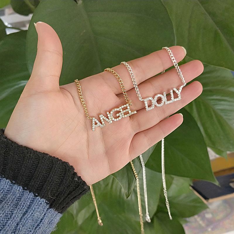Pendant Necklaces Minimalist Stainless Steel Necklace Zircon English 9mm Initial Letter Gold Rhinestone Alphabet Number Charms Choker
Pendant Necklaces Minimalist Stainless Steel Necklace Zircon English 9mm Initial Letter Gold Rhinestone Alphabet Number Charms Choker