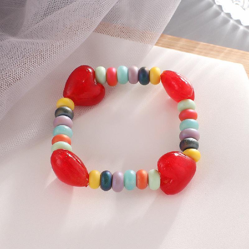 Beaded, Strands European And American Fashion Color Beaded Crystal Bracelet Ins Small Simple Red Glass Peach Heart Women's
Beaded, Strands European And American Fashion Color Beaded Crystal Bracelet Ins Small Simple Red Glass Peach Heart Women's