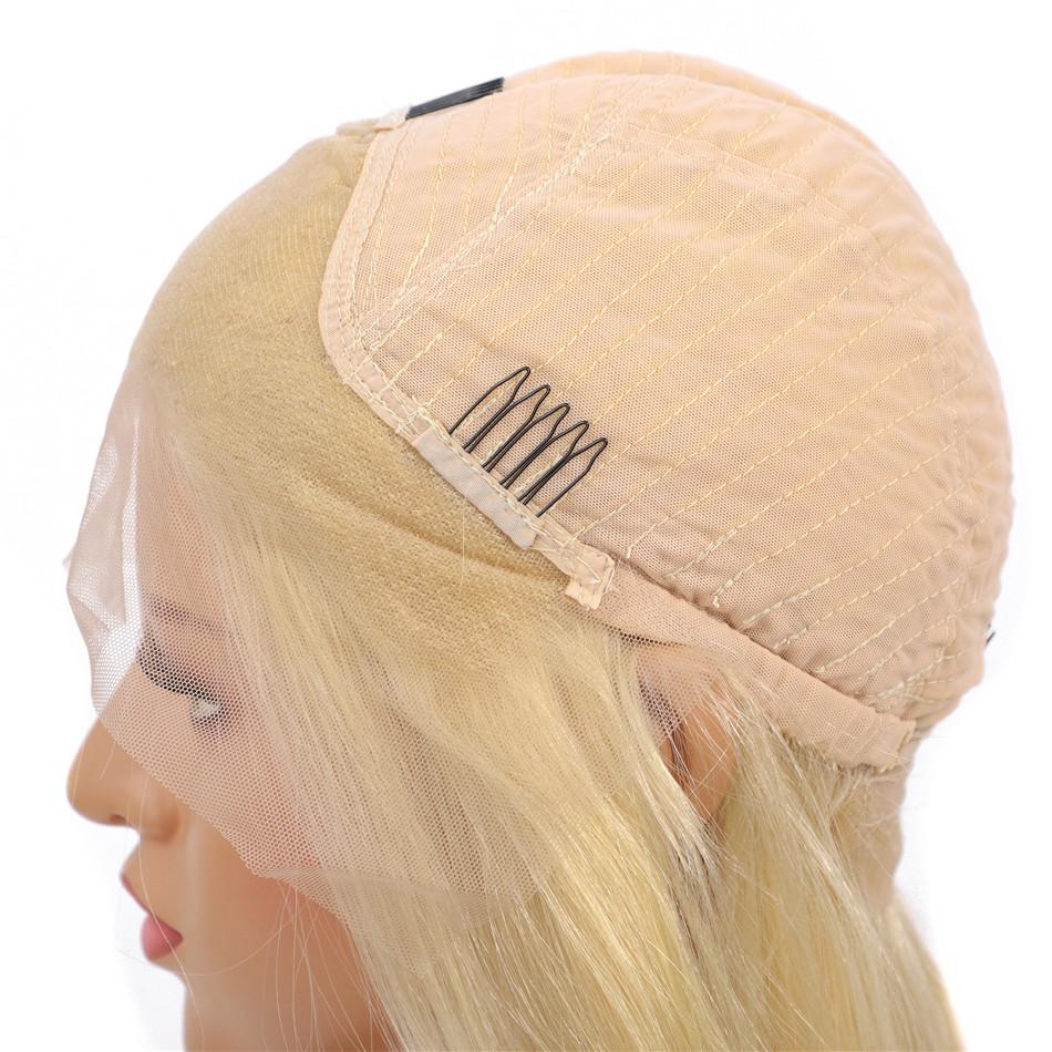 613 Blonde Lace Front Human Hair Wigs Straight HD Transparent Lace 13x4 Pre Plucked 150 Brazilian Remy Hair Lace Frontal Wigs