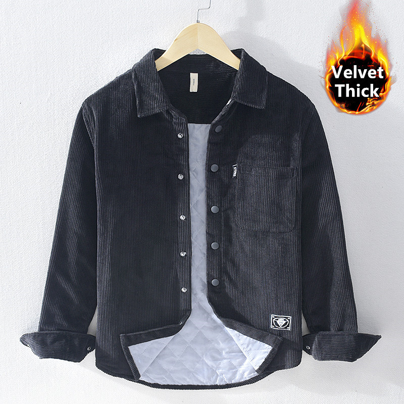2021 New Arrival Autumn and Winter Long Sleeve Thick Warm Corduroy Cotton Shirt Comfortable Solid Thickening Shirts for Men Tops 5fc2, Gray
2021 New Arrival Autumn and Winter Long Sleeve Thick Warm Corduroy Cotton Shirt Comfortable Solid Thickening Shirts for Men Tops 5fc2, Gray