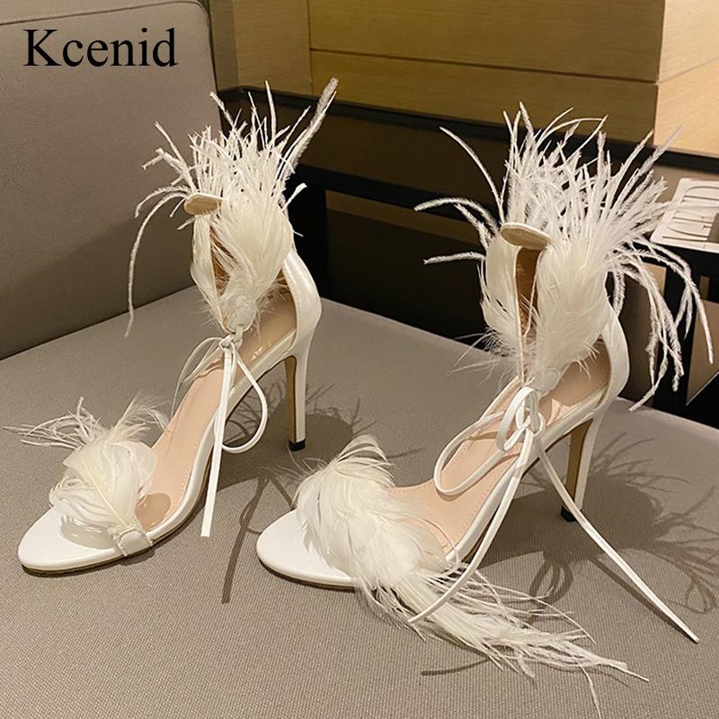Kcenid New Sexy White Black Feather Sandals For Women Thin High Heels Lace Up Dance Shoes ladies Sandals Party Pumps Size 35-42
Kcenid New Sexy White Black Feather Sandals For Women Thin High Heels Lace Up Dance Shoes ladies Sandals Party Pumps Size 35-42