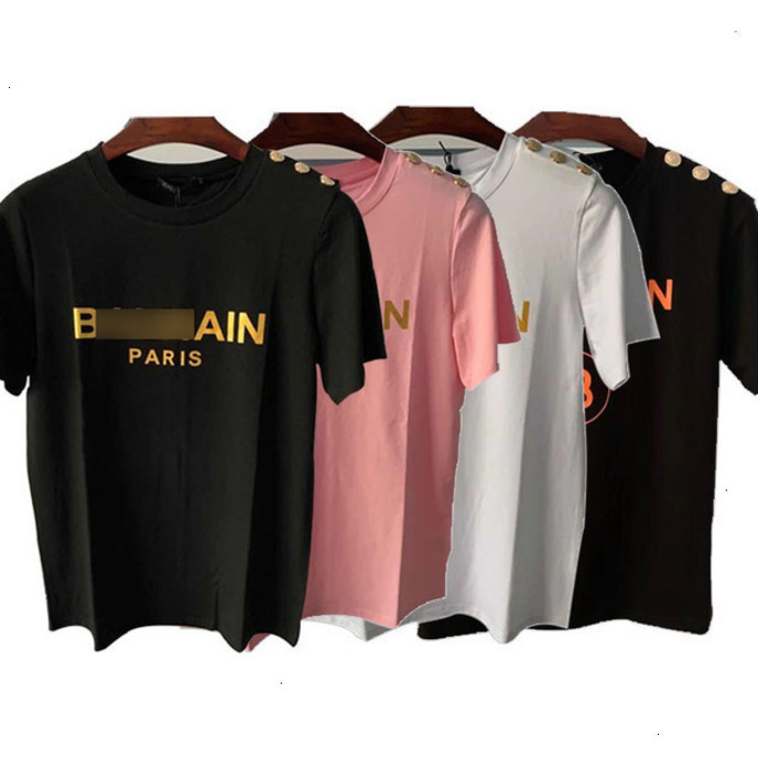 Bauman fashion short sleeved cotton T-shirt with letter Pattern and Golden buttons Loose sleeves for lovers 107T2 3 su_good_good, Color1
Bauman fashion short sleeved cotton T-shirt with letter Pattern and Golden buttons Loose sleeves for lovers 107T2 3 su_good_good, Color1
