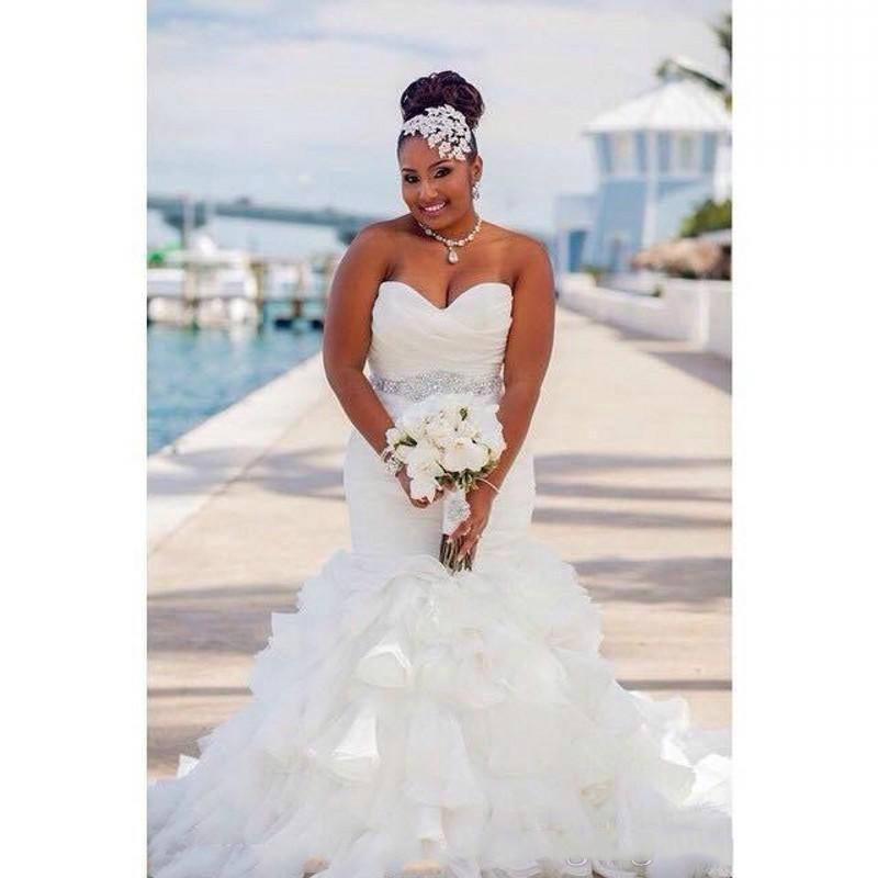 White Gorgeous Ruffle Organza Mermaid Wedding Dress Africa Country Plus Size Bridal Gown Train Sweetheart Bride Dresses Custom Made
White Gorgeous Ruffle Organza Mermaid Wedding Dress Africa Country Plus Size Bridal Gown Train Sweetheart Bride Dresses Custom Made