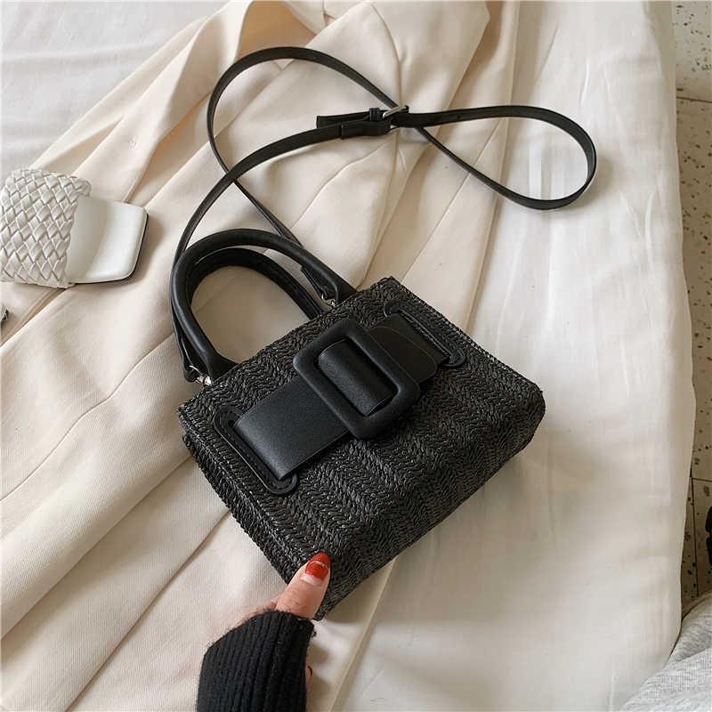 Shoulder Bags Elegant Female Contrast Color Tote Bag 2021 Summer High-quality Straw Women's Designer Handbag Travel Messenger, Black
Shoulder Bags Elegant Female Contrast Color Tote Bag 2021 Summer High-quality Straw Women's Designer Handbag Travel Messenger, Black