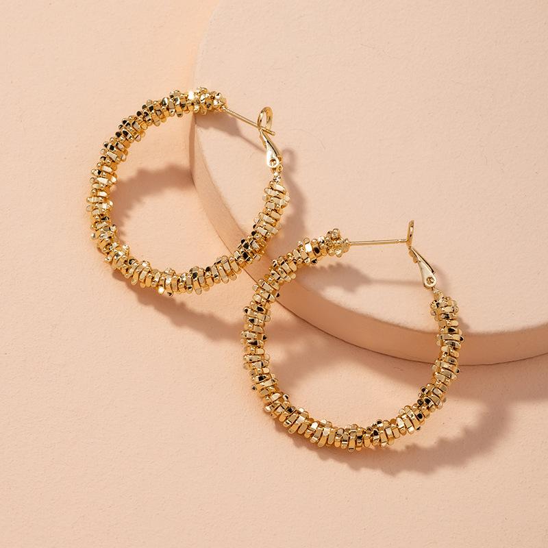 Stud Earrings For Woman Fashion Geometric Circle Female Retro Personality Street Clapping, Golden;silver
Stud Earrings For Woman Fashion Geometric Circle Female Retro Personality Street Clapping, Golden;silver