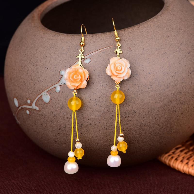 Dangle & Chandelier Vintage Ethnic Style Yellow Bead Flower Earrings Women Elegant Sweet Drop Woman Earring Fashion Jewelry Gift
Dangle & Chandelier Vintage Ethnic Style Yellow Bead Flower Earrings Women Elegant Sweet Drop Woman Earring Fashion Jewelry Gift