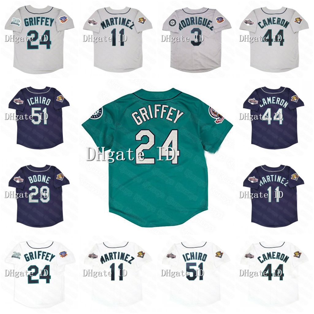 1997 2001 Retro Ken Griffey Jr Jersey Alex Rodriguez Cameron Ichiro Suzuki Edgar Martinez Bret Boone Stitched embroidery Baseball Jerseys, As pic
1997 2001 Retro Ken Griffey Jr Jersey Alex Rodriguez Cameron Ichiro Suzuki Edgar Martinez Bret Boone Stitched embroidery Baseball Jerseys, As pic