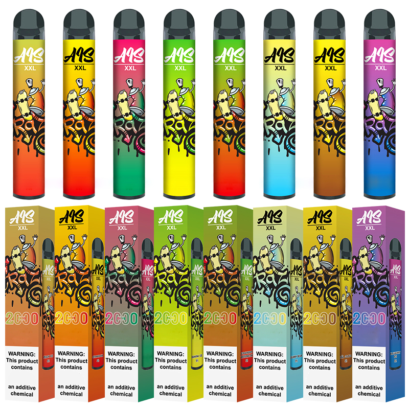 Orignal Ais XXL 2000 Puffs Disposable Vape Pen Eletronic Cigarette 850MAH 6ML 8 Color Vapor Cig Device VS Bang Cartridge E cigrette
Orignal Ais XXL 2000 Puffs Disposable Vape Pen Eletronic Cigarette 850MAH 6ML 8 Color Vapor Cig Device VS Bang Cartridge E cigrette