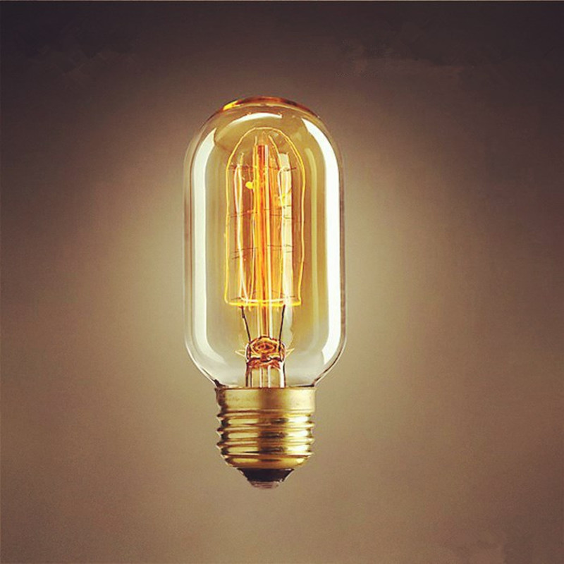 Special lighting Filament Straight Firework Art light bulb vintage Edison lamp E27 Halogen Bulbs Free Ship T45-12; D1.0