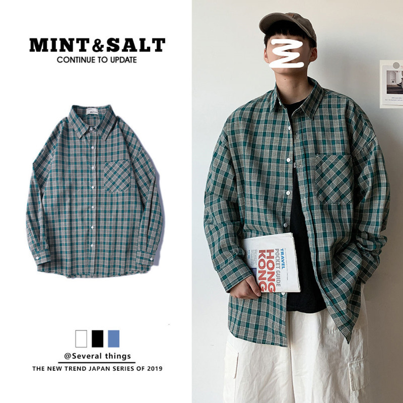 2021 New Spring Cotton Plaid Men's Fashion Retro Casual Shirt Men Streetwear Korean Loose Green Long-sleeved Shirts Mens -2xl 4dyl
2021 New Spring Cotton Plaid Men's Fashion Retro Casual Shirt Men Streetwear Korean Loose Green Long-sleeved Shirts Mens -2xl 4dyl