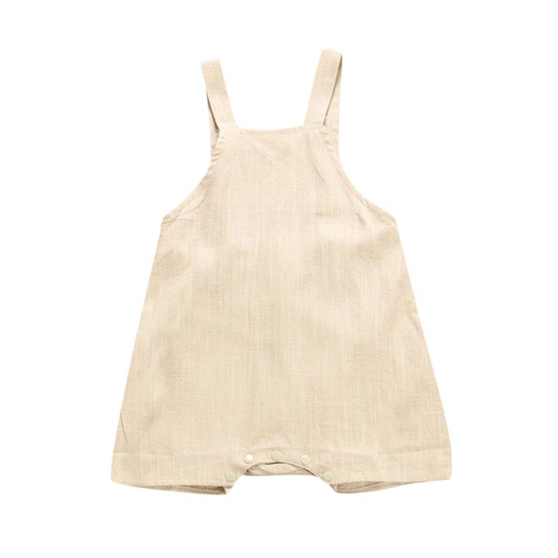 New Casual Baby Clothes Summer Newborn Infant Baby Girl Boy Sleeveless Gallus Romper Jumpsuit Set Overalls For Children