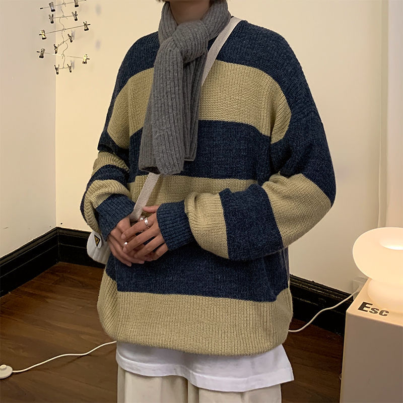 2021 New Winter Striped Sweater Men's Warm Fashion Casual Knit Pullover Men Wild Loose Korean Knitting Sweaters Mens Clothes M-2xl Gckm, Orange
2021 New Winter Striped Sweater Men's Warm Fashion Casual Knit Pullover Men Wild Loose Korean Knitting Sweaters Mens Clothes M-2xl Gckm, Orange