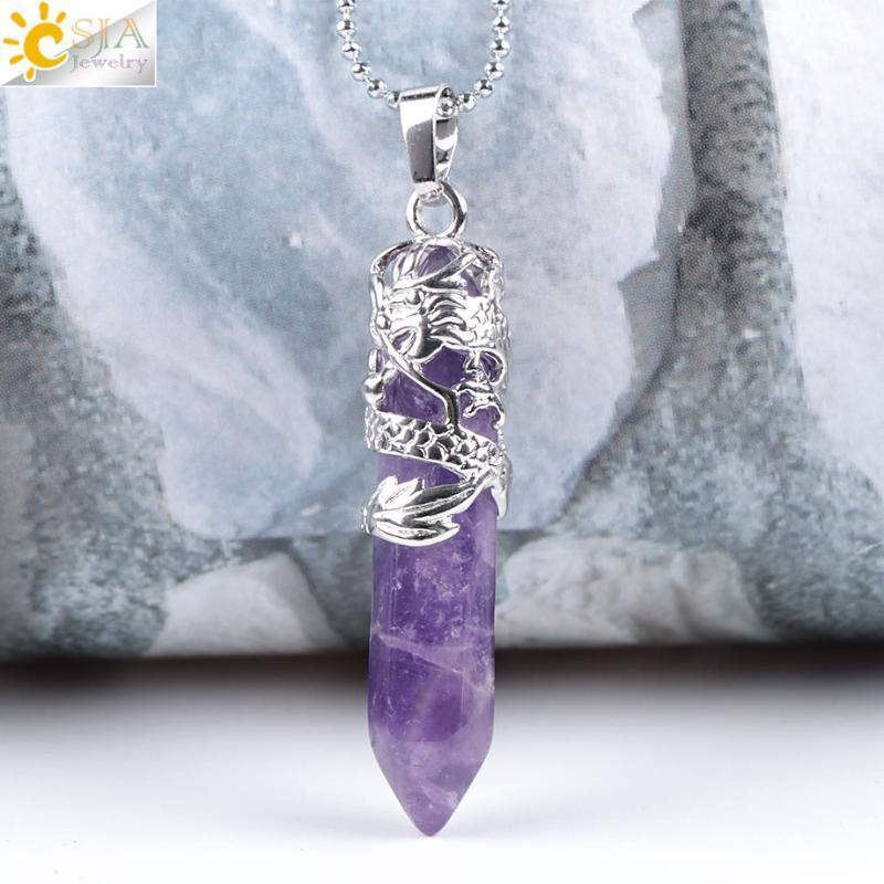 Chains Dragon Tribe Natural Stone Hexagonal Crystal Quartz Prism Ethnic Pendant Necklace Hanging Jewelry For Women Men
Chains Dragon Tribe Natural Stone Hexagonal Crystal Quartz Prism Ethnic Pendant Necklace Hanging Jewelry For Women Men