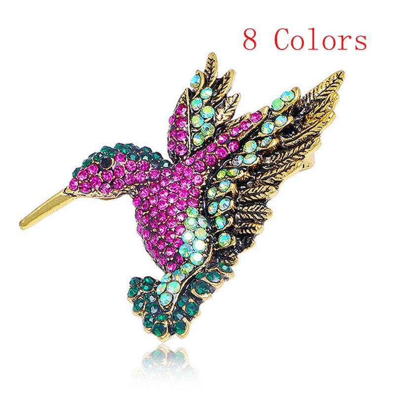 Pins, Brooches Rhinestone Hummingbird Brooch For Women Metal Female Animal Scarf Corsage Collar Pins Garment Accessory Gift
Pins, Brooches Rhinestone Hummingbird Brooch For Women Metal Female Animal Scarf Corsage Collar Pins Garment Accessory Gift