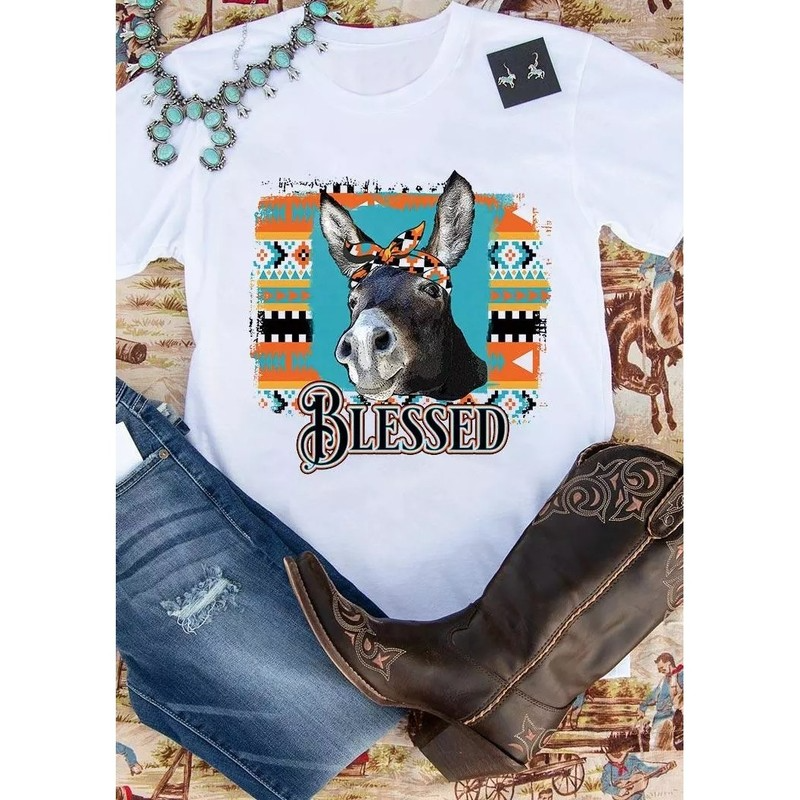 Donkey pattern women is fashion word 3D printing short slim T-shirt summer casual round neck short top short sleeve T-shirt, Silver
Donkey pattern women is fashion word 3D printing short slim T-shirt summer casual round neck short top short sleeve T-shirt, Silver